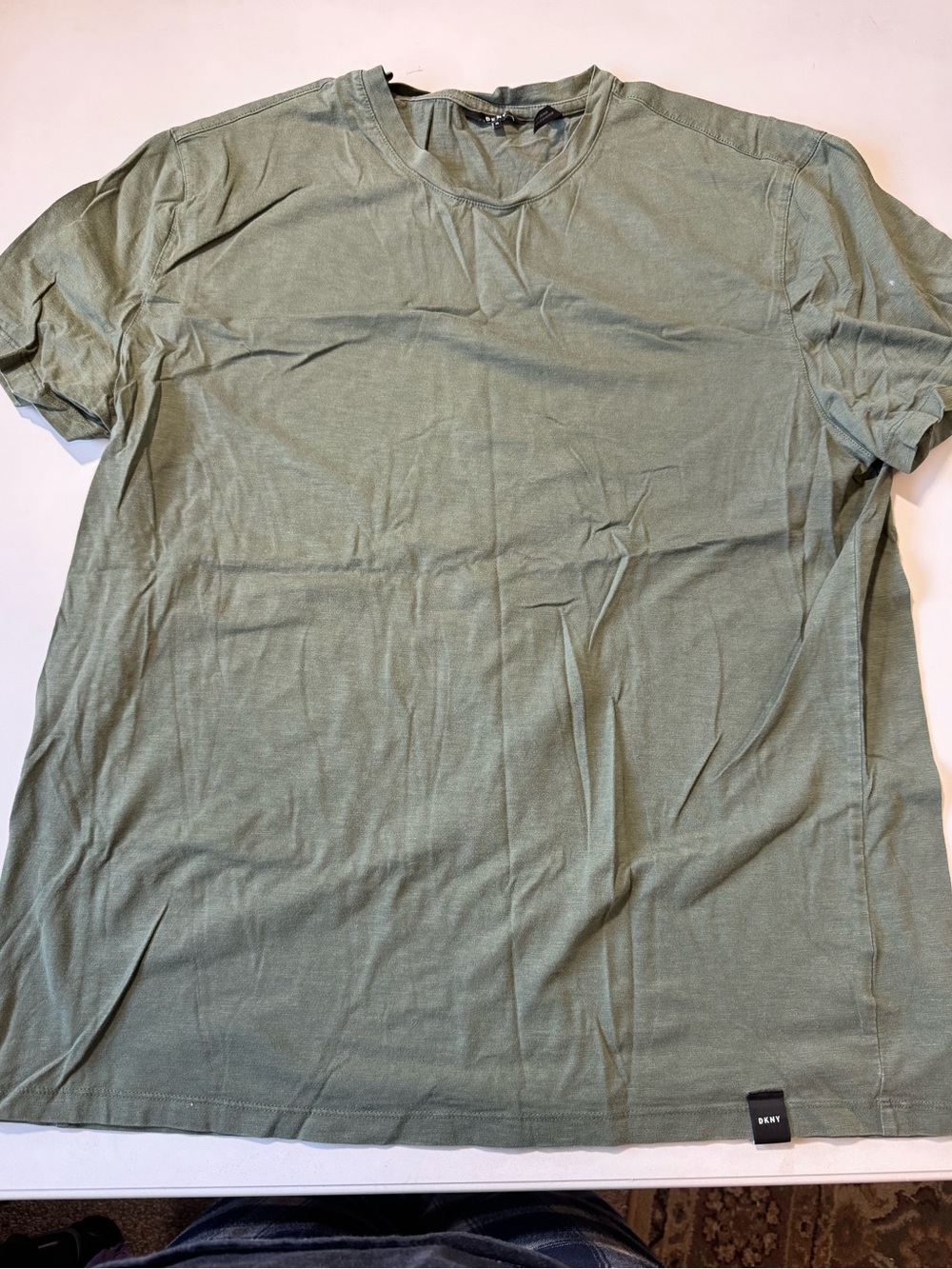 Dkny Olive Green Short Sleeve Crew Tee